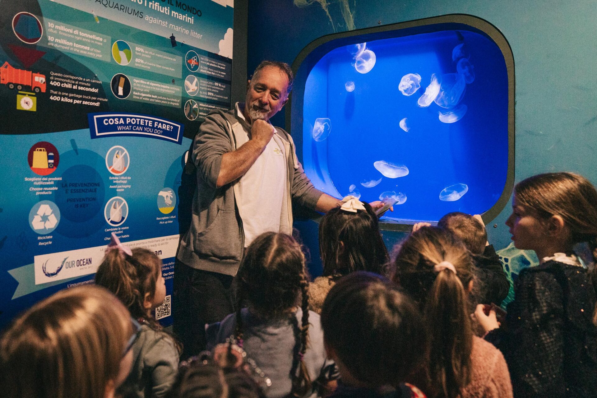 Livorno Aquarium, speech on the tour