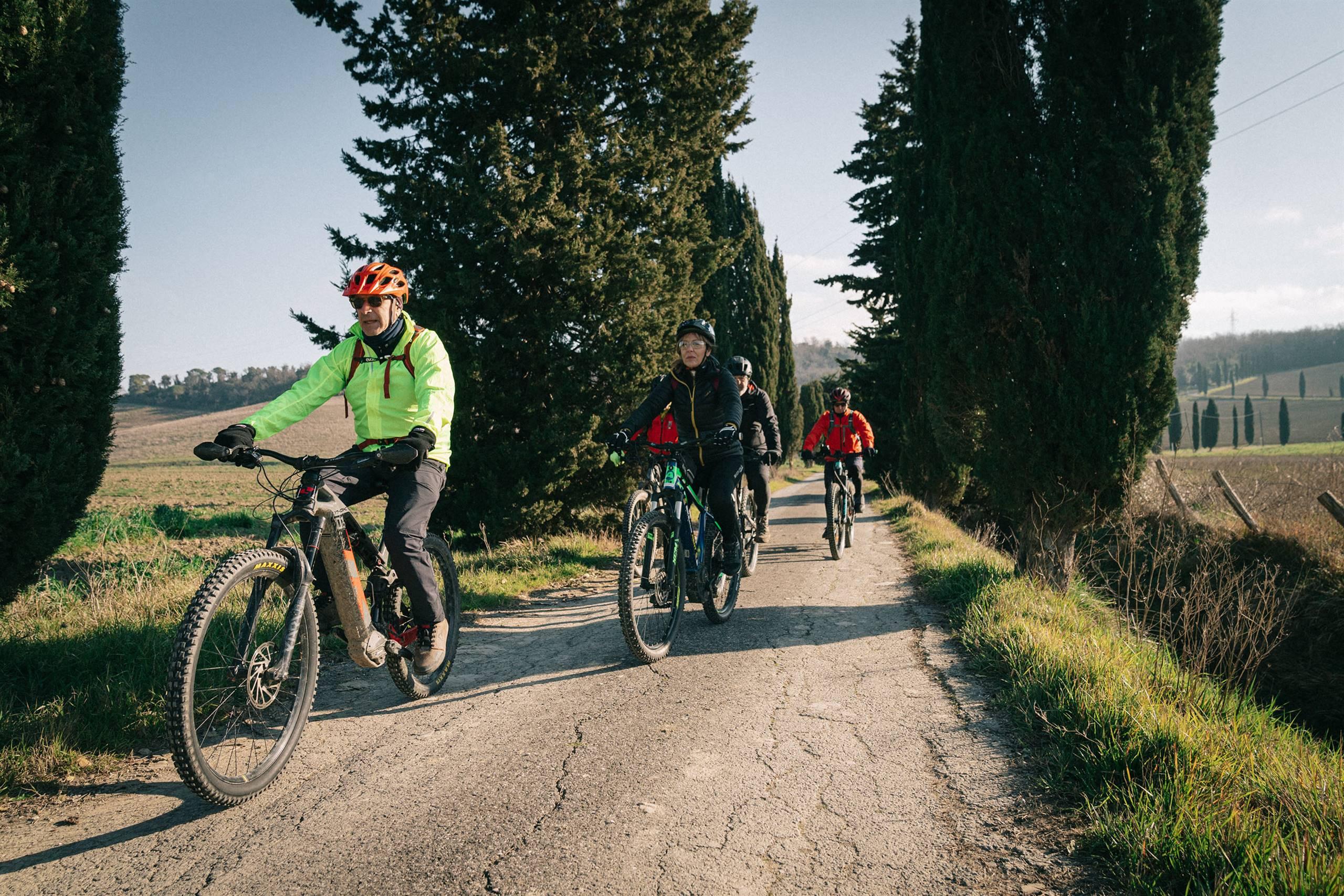 Mountain biking adventure through forests and lakes